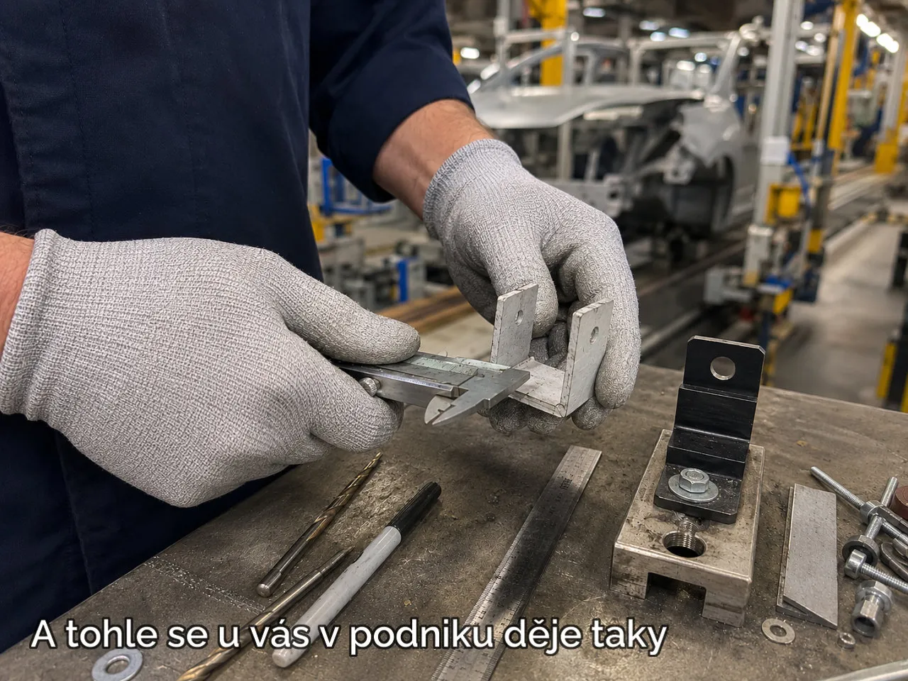 Když nejzkušenější člověk ve výrobě bastlí provizorní držák