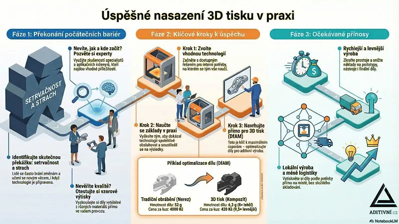 Co obnáší úspěšné nasazení 3D tisku do praxe