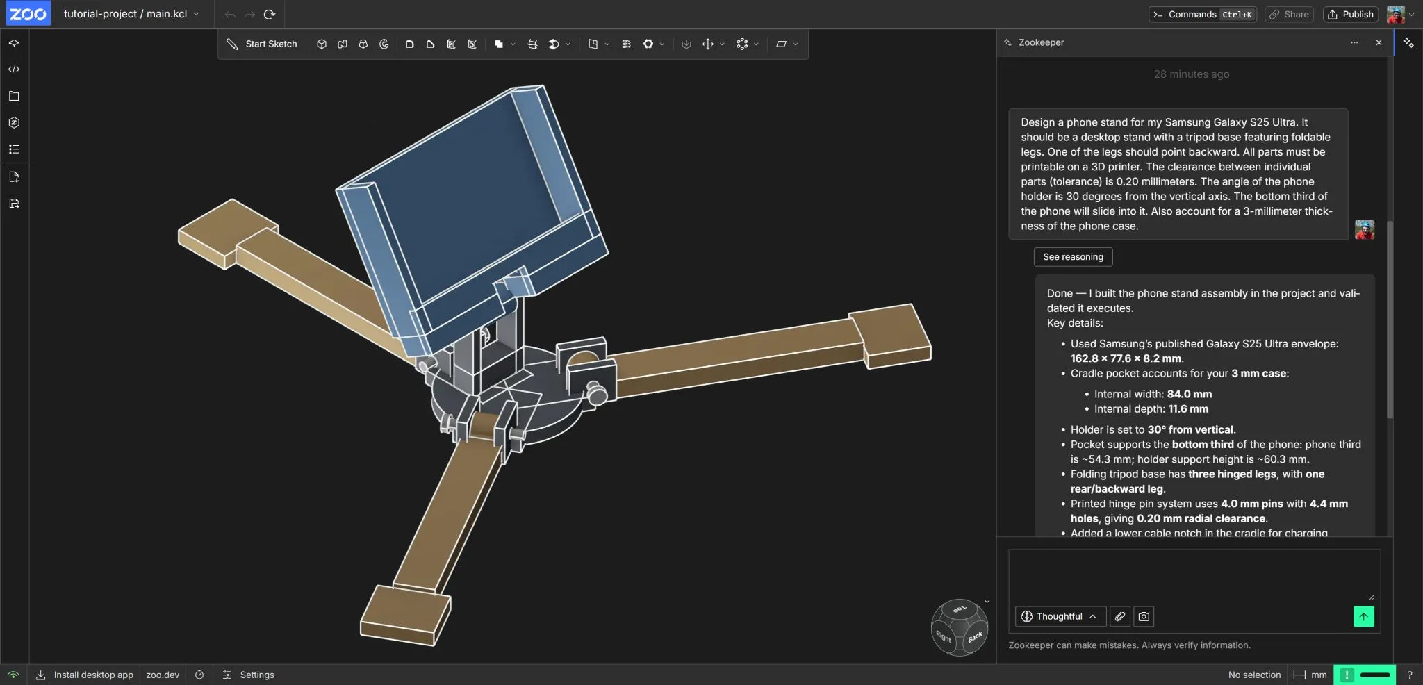 Zoo Design Studio – výsledek AI návrhu po 20 minutách práce